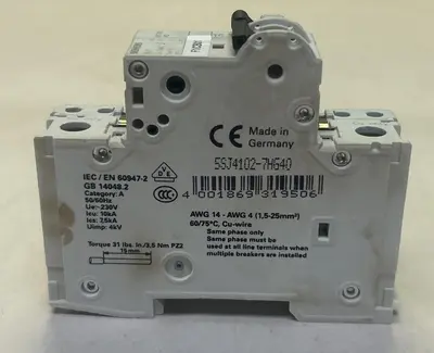 Used SIEMENS 5SJ4102-7HG40 Circuit Breakers Ohio US | Surplus Asset Holdings #1245251