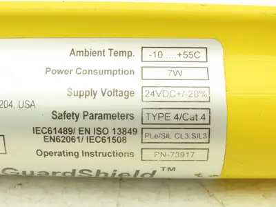 Allen Bradley 440L-T4J0320YD Light Curtain Guardmaster Transmitter Ser A Rev A