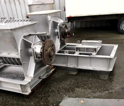 FKC HX-550 screw press for fish dewatering, 304SS.