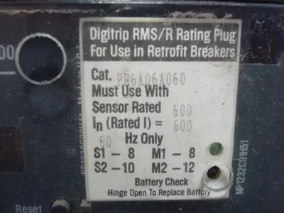 Westinghouse Digitrip RMS/R800 Trip Unit RH84CLIG with Base Unit PR6A06A060 Used