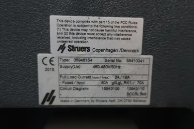 Used 2015 STRUERS HEXAMATIC Rotary Surface Grinders Illinois US | Aucto #1306870