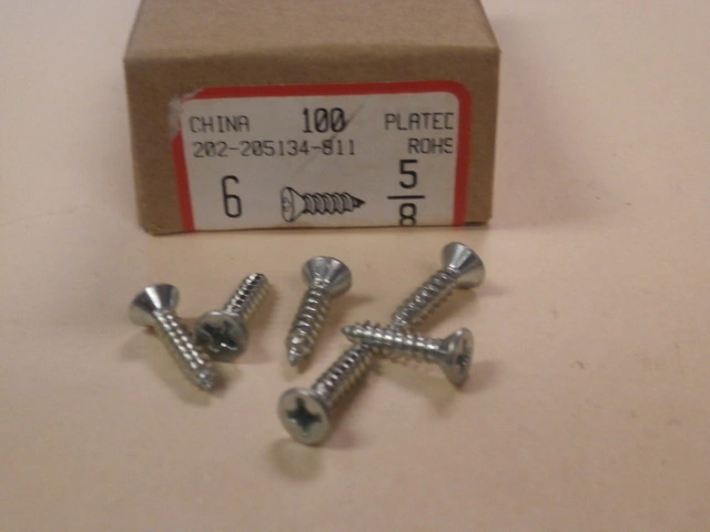 New 202-205134-811 Flat Phillips Sheet metal Zinc-Plated Screws (Qty 500)