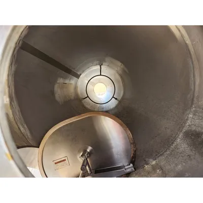 Used Stainless Steel Cone Bottom Hopper Bin 30 Cu/Ft