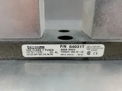 USED Ferraz Shawmut 64031T Class T Fuse Block, 400A, 600V
