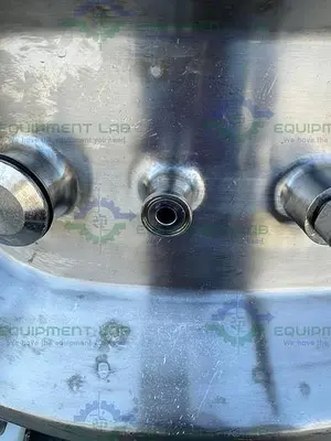 USED PRECISION STAINLESS 500 LITER STAINLESS STEEL JACKETED REACTOR  W/ 0.5 HP MIXER