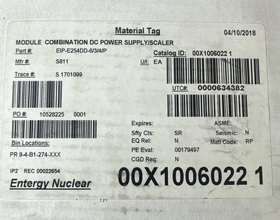 NEW NUS Instruments EIP-E254DD-6/3/4/P PIR500-03-17-02-01/3