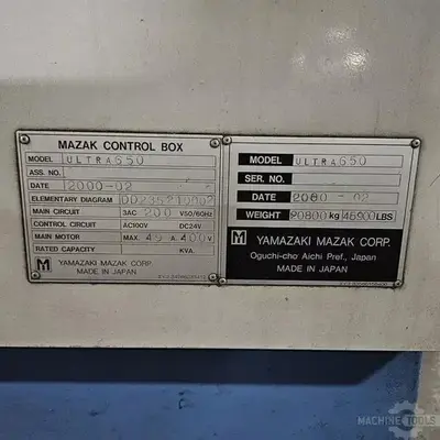 USED 2000 MAZAK ULTRA 650