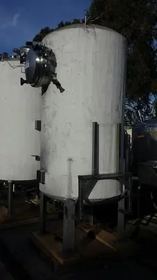 Tank, 450 Gallon,  316L Stainless Steel, 42" X 78", DT/DB, 100 PSI, #S740087