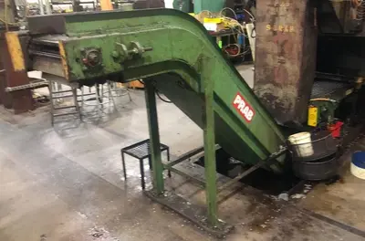 16" x 9' PRAB Steel Belt Scrap Conveyor