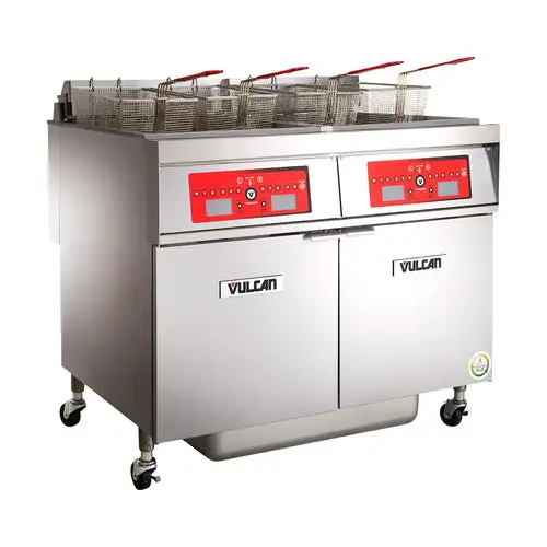 Vulcan 2ER50CF Electric Fryer - (2) 50 Lb Vats, Floor Model, 208v/3ph