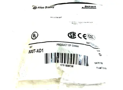 LOT OF 4 ALLEN BRADLEY 800T-XD1 CONTACT BLOCK SER.D 800TXD1 NEW, SURPLUS