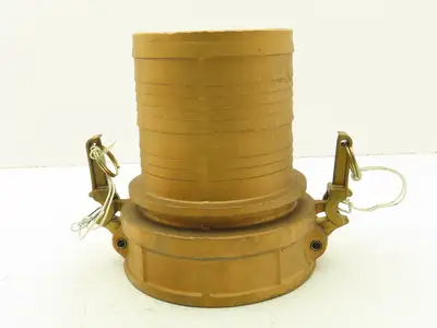 Dixon 600-C-BR Brass Camlock Cam & Groove 6" Female C Coupler x Hose Barb Shank