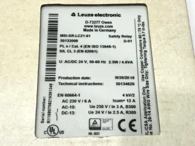 New | in-Stock MSI Safety Relay 50133008 Relays & Switches Michigan US | Maverick Industrial Sales #1399956