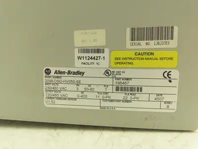 Allen Bradley 2098-DSD-HV050-SE Ultra3000 Servo Drive Module 460V 3Ph Ser B