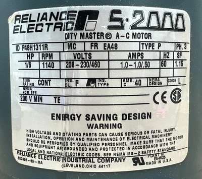 NEW Reliance Electric P48H1311R