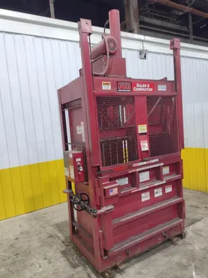 30" x 60" PTR PHILADEPHIA TRAMRAIL MODEL #2300HD VERTICAL HYRAULIC CARDBOARD BALER COMPACTOR: STOCK #23413