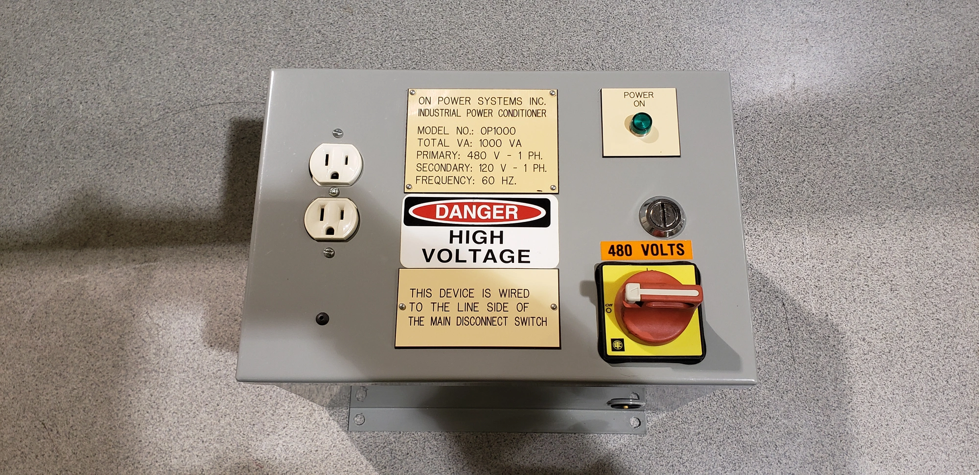 On Power Systems Inc Induction Power Conditioner 1000va 480-120v