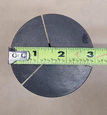5C STEP COLLET, 3" HEAD DIAMETER, 1-1/8" HEAD THICKNESS, 1/8" PILOT HOLE, 4.5" OAL
