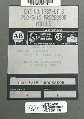 Used ALLEN-BRADLEY 1785-LT Programmable Logic Controllers Ohio US | Surplus Asset Holdings #1246987