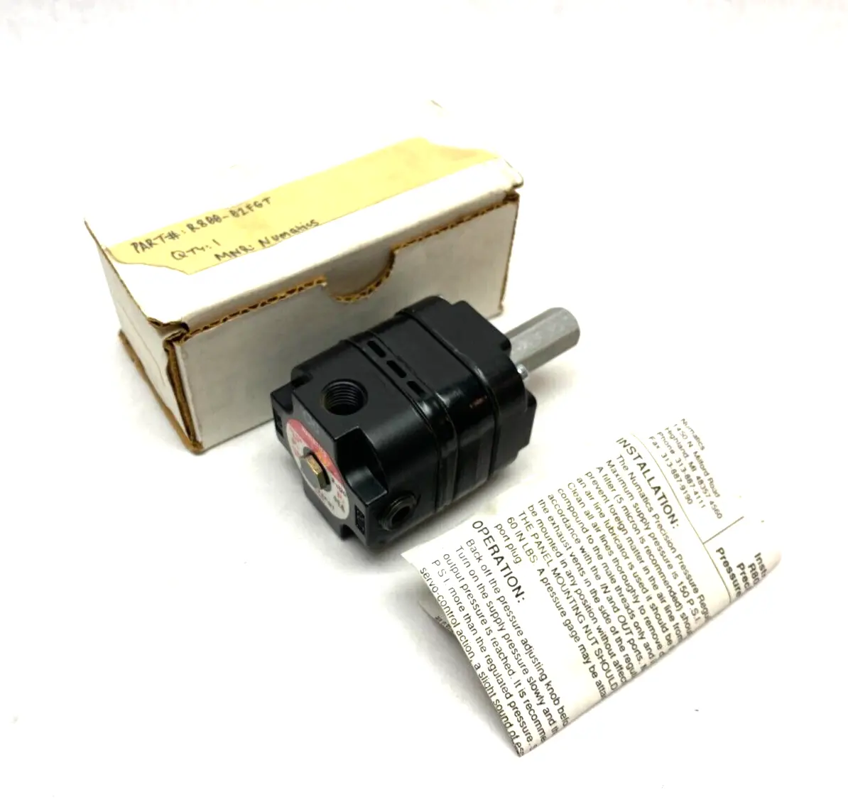 USED NUMATICS PRECISION PRESSURE REGULATOR