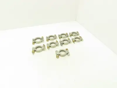 Sanitube 13MHP-100-150 Double Bolted Sanitary Clamp 304SS 1"-1-1/2" Lot of 9