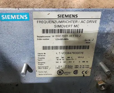 USED SIEMENS 6SE7031-0EE50-Z