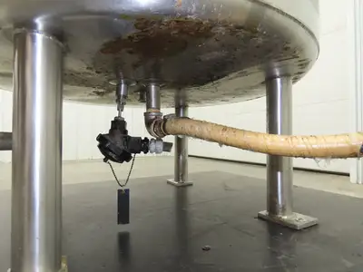 Avins Direct Steam 100 Gallon Mixing Tank 1/3Hp Lightnin Mixer Food Grade SS