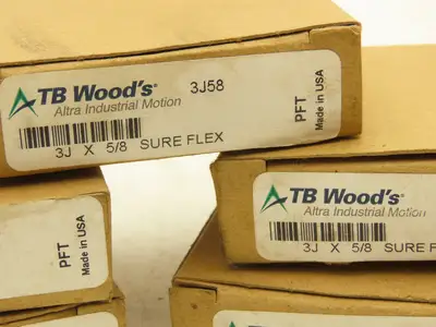 TB Woods 3JX5/8 Sure Flex Coupling Flange 5/8" Bore x 2" OD x .8" LTB Lot of 6