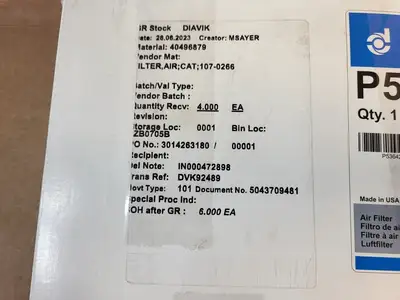 NEW DONALDSON P536429