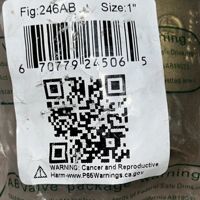 NEW Red White Valve 246AB