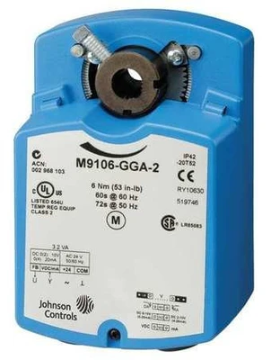 Johnson Controls M9106-GGA-2 Spring Return Actuator w/Plenum Cable 70 lb-in 24V [New, Stocked at Amazon Fulfillment]