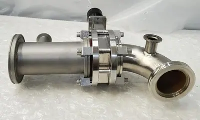 EDWARDS GVI 63M GATE VALVE WITH STAINLESS STEEL ADAPTER
