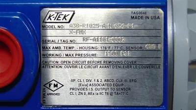 K-Tek A38-R1025-A-N-056-P1-X-FMX Capacitance Level Transmitter Module New
