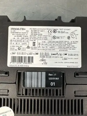 Siemens 3RW4046-2TB04 SIRIUS Motor Starter (5.3.2)