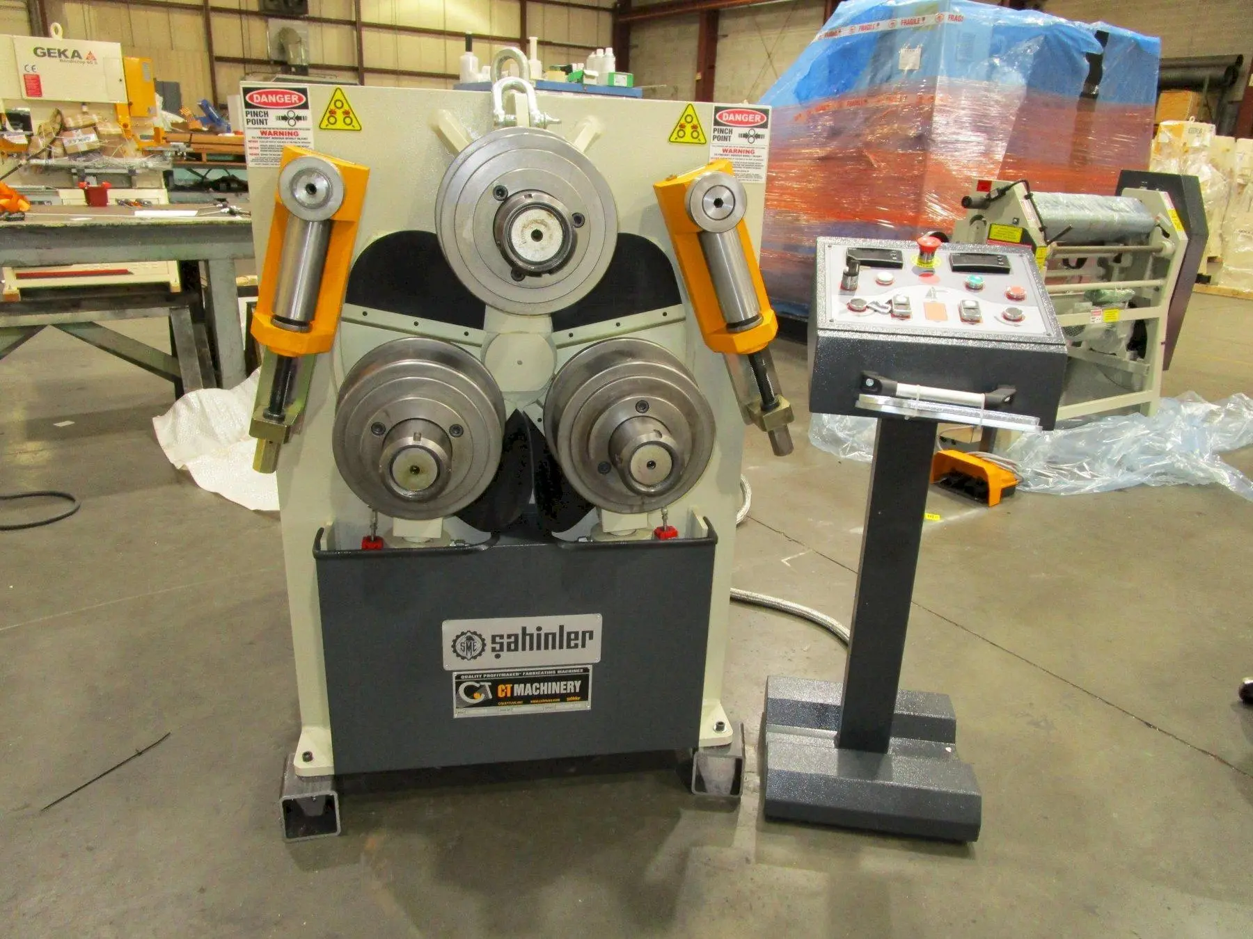 3/8" x 3" x 3" NEW Cole-Tuve Sahinler Angle and Shape Bending Roll Model HPK 80 Hydraulic - Double Pinch Type