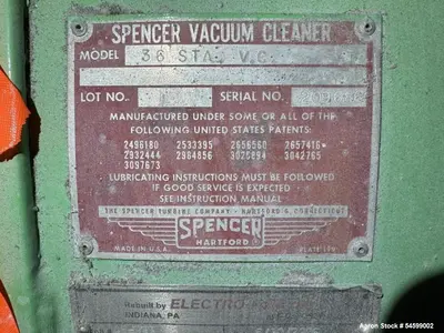 Used SPENCER TURBINE CO _UNKNOWN_ Vacuum Cleaners Illinois US | Aaron Equipment #1351827