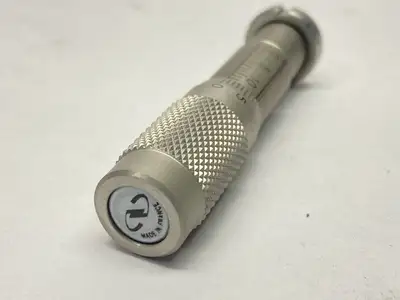USED MKS NEWPORT VERNIER MICROMETER 13MM TRAVEL 9LB LOAD CAPACITY 50.8 TPI