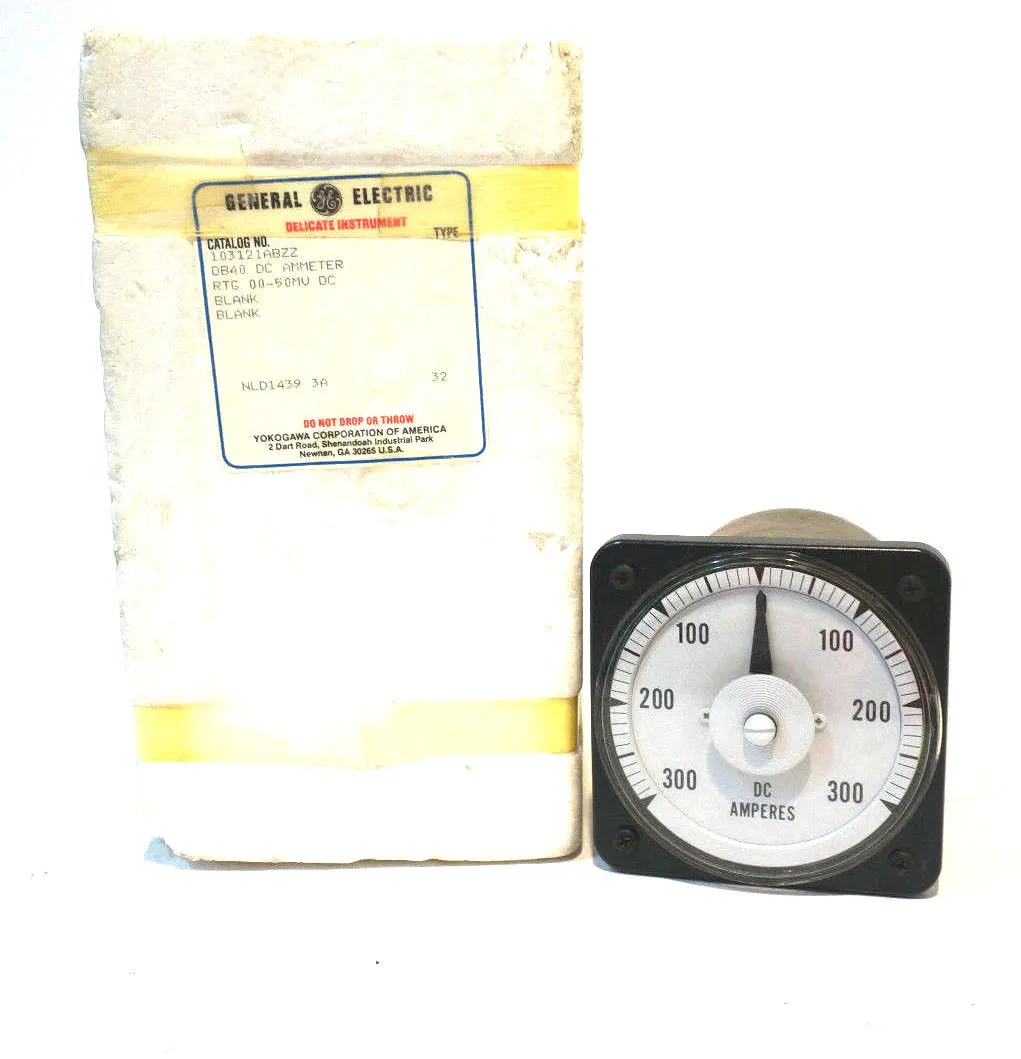 NEW GENERAL ELECTRIC 103121ABZZ DC AMMETER