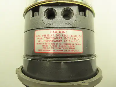 Dwyer 43010-SRH Capsu Photohelic Pressure Switch Gage 43000 Series 10" Water