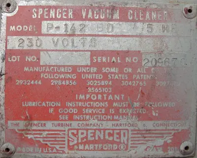 USED SPENCER P-142