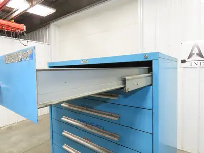 Nu-Era Modular Tool Storage Cabinet 9 Drawer 45x28x61" Stanley Vidmar Blue