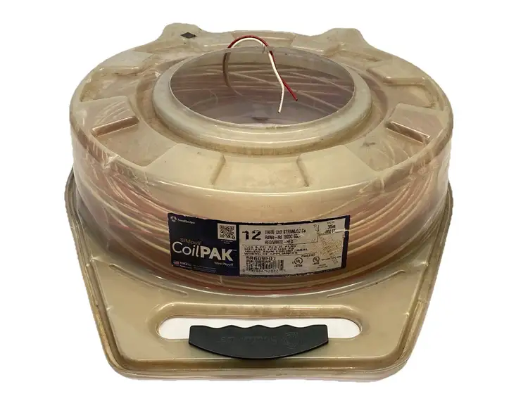 Used SOUTHWIRE SIMPULL COILPAK THHN #12 2-C COPPER STRANDED RED/WHITE 400FT Misc Industrial Equipment | Maverick Industrial Sales #1098865