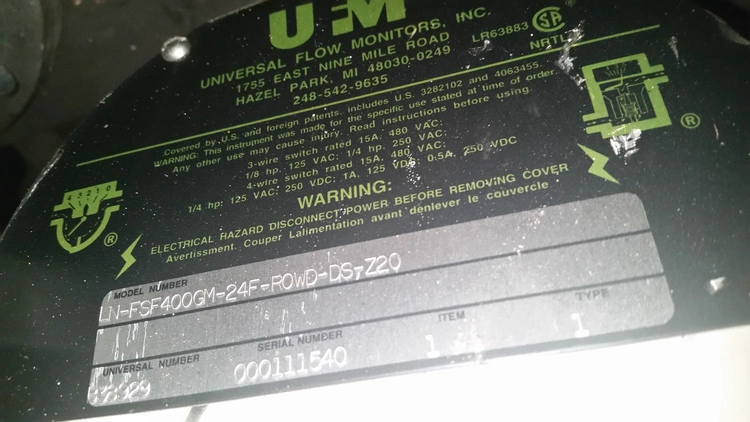 Used _UNKNOWN_ LN-FSF400GPM-24F-ROWD-Z20 Flowmeters Alabama US | Transamerican Equipment Company #708962
