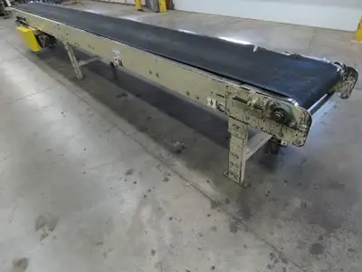 Lewco 21"x 18' Slider Bed 18" Belt Conveyor .5Hp 460V 3PH Center Drive 64 FPM