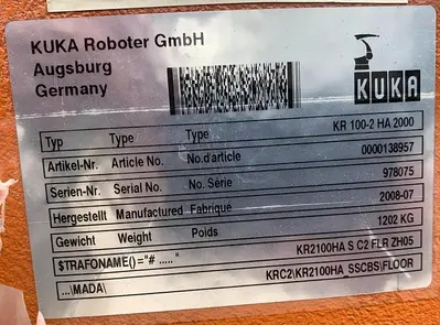 Used 2008 KUKA KR 100-2 HA Robots Michigan US | Aucto #1333565