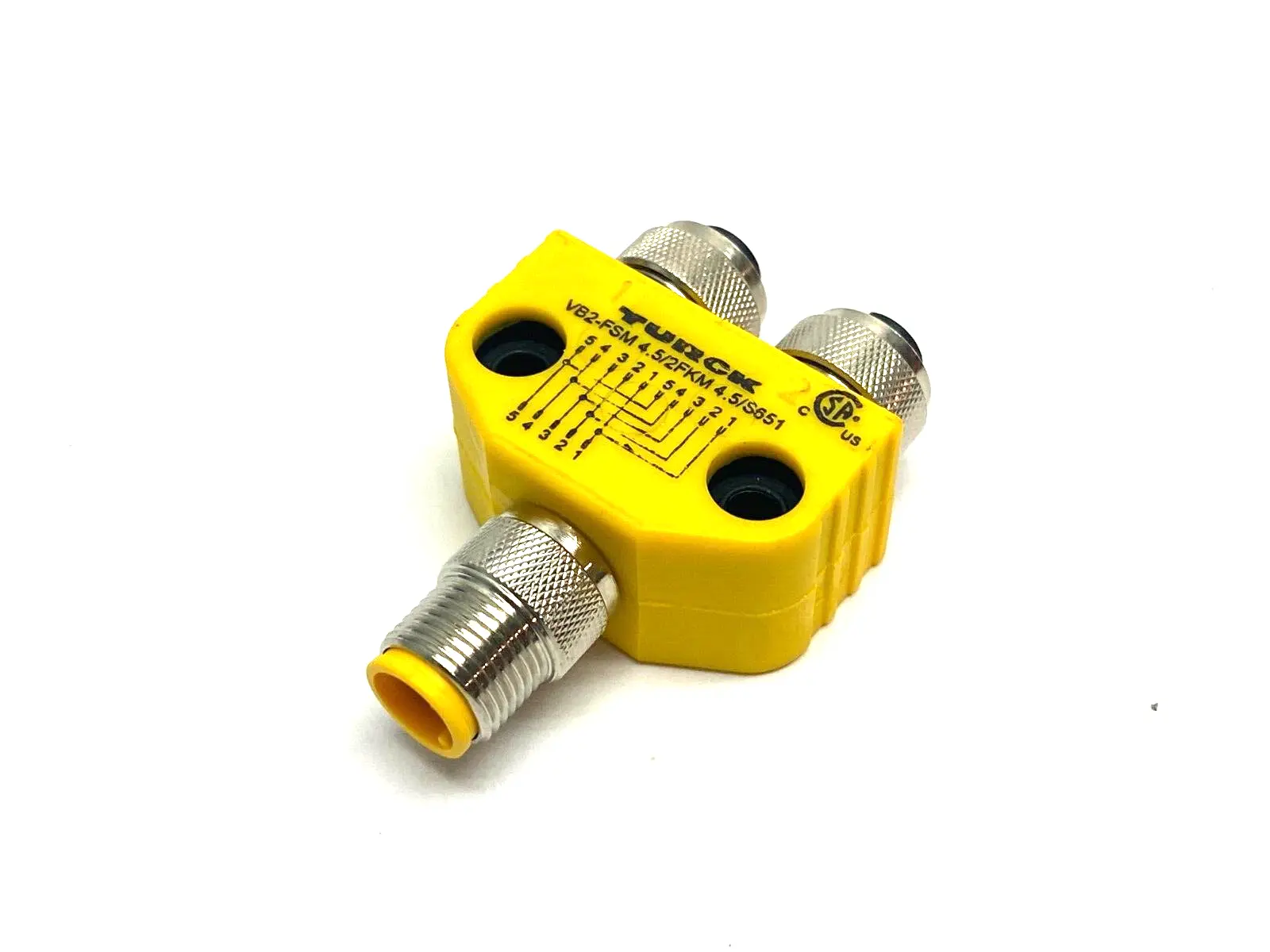 USED TURCK CABLE SPLITTER 2-BRANCH M12 EUROFAST