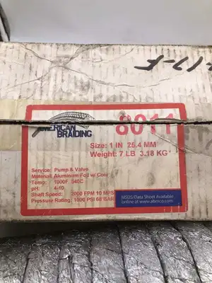 American Braiding 8011 1″ Aluminum Foil Compression Packing 5ft 1000°F -NIB
