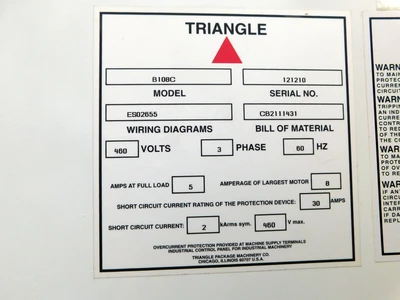 USED TRIANGLE BAGGER B 108 C