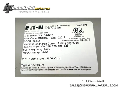 USED EATON PTX120-NN201