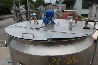 SPC8517  Tank 280 gallon vertical tank, Stainless Steel, .31 KW agitator, dish